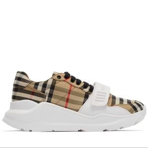 Burberry Vintage Check and Leather Sneakers